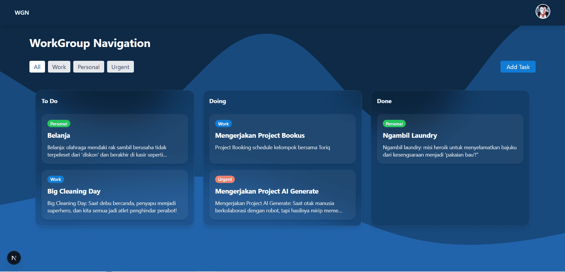 WorkGroup Navigation